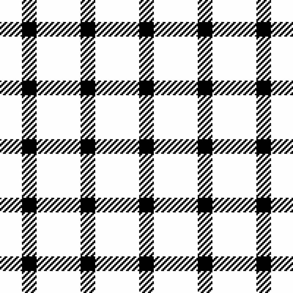 blanco vector textiel patroon, continuïteit kleding stof achtergrond tartan. vodje structuur plaid naadloos controleren in wit en zwart kleuren.