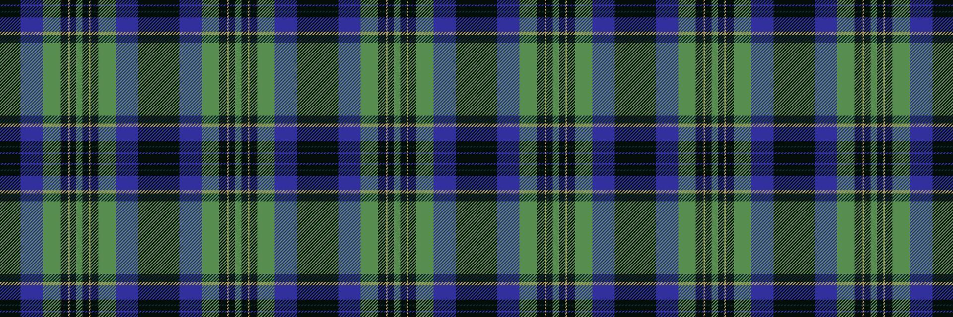 december textiel plaid tartan, minimalistische structuur patroon achtergrond. idyllisch vector kleding stof controleren naadloos in zwart en groen kleuren.