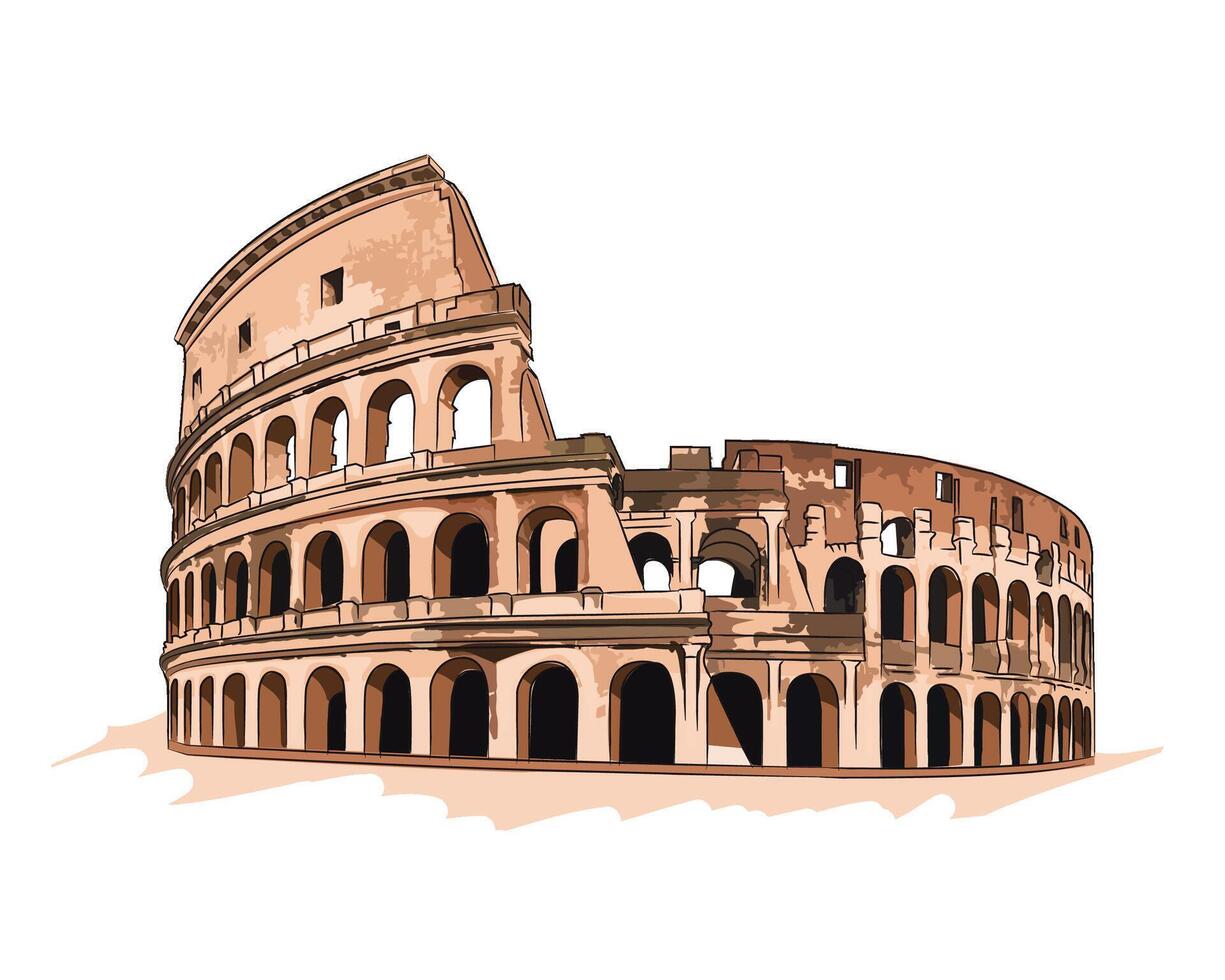 colosseum amfitheater, Rome Italië illustratie vector