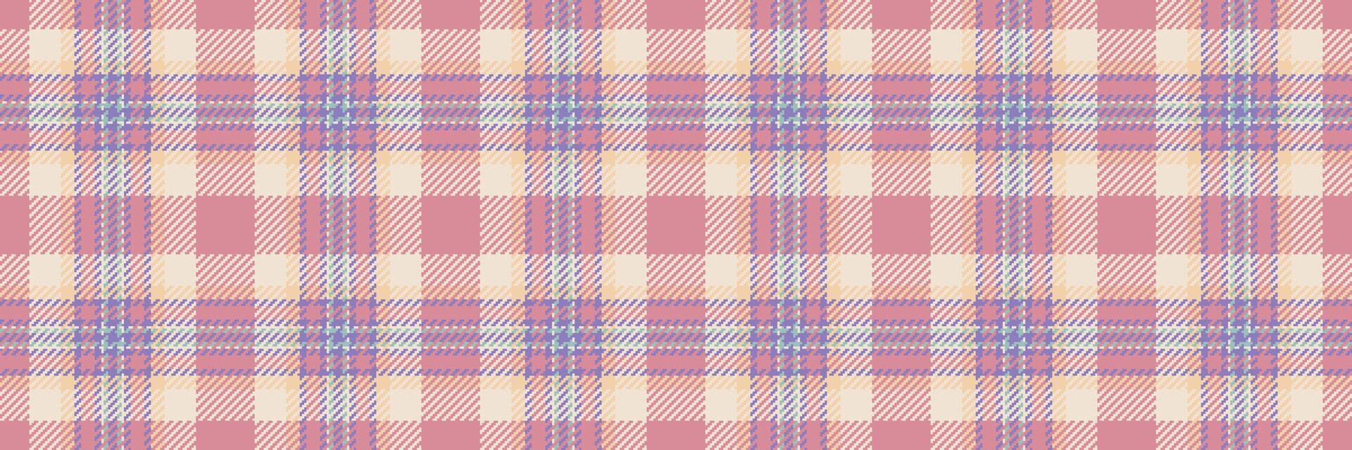 effect vector patroon achtergrond, Schots naadloos textiel controleren. het drukken Schotse ruit kleding stof structuur plaid in rood en licht kleuren.