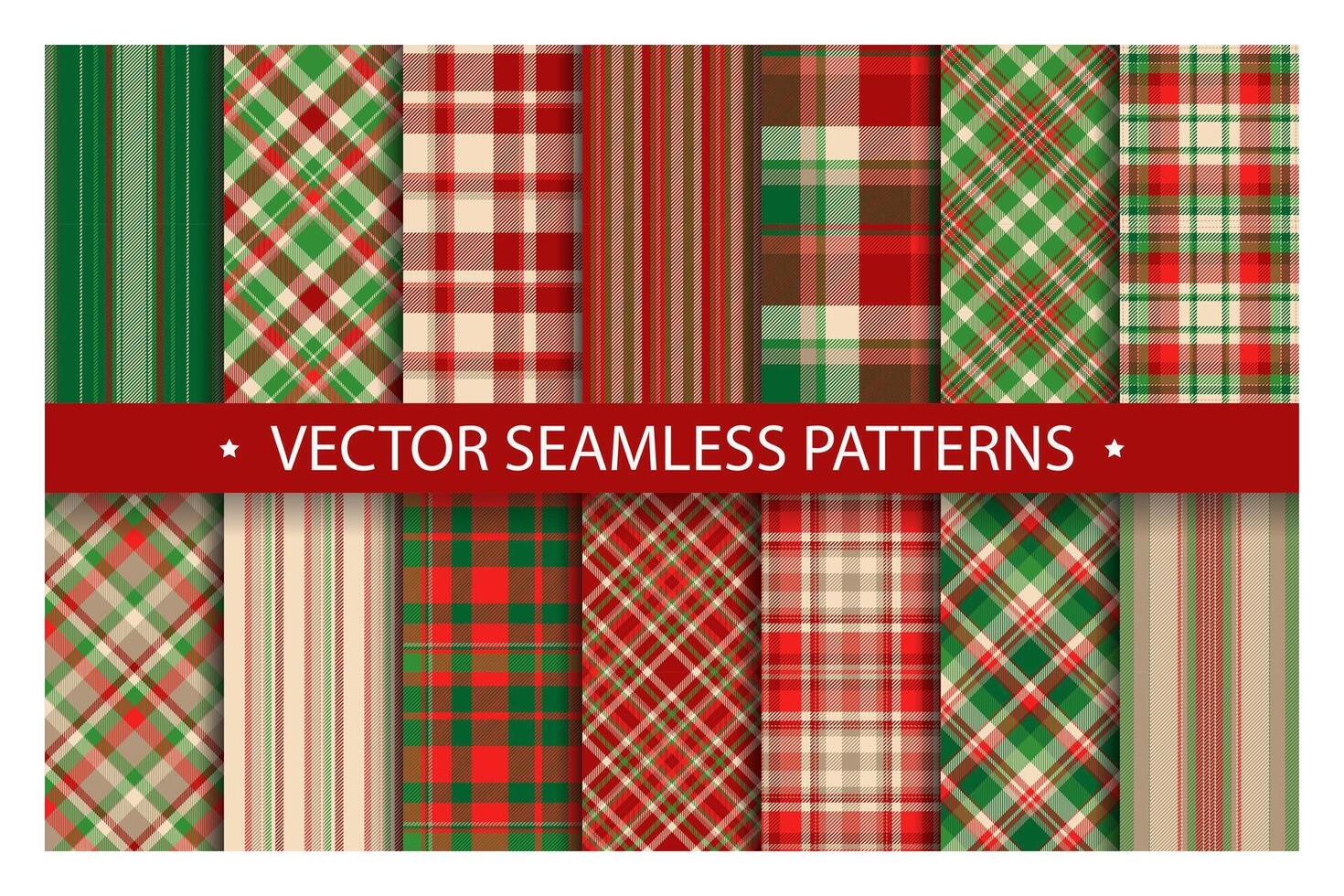 Schotse ruit reeks patroon naadloos plaid vector. meetkundig achtergrond kleding stof textuur. modern controleren mode sjabloon voor textiel afdrukken, omhulsel papier, geschenk kaart, behang vlak ontwerp. vector