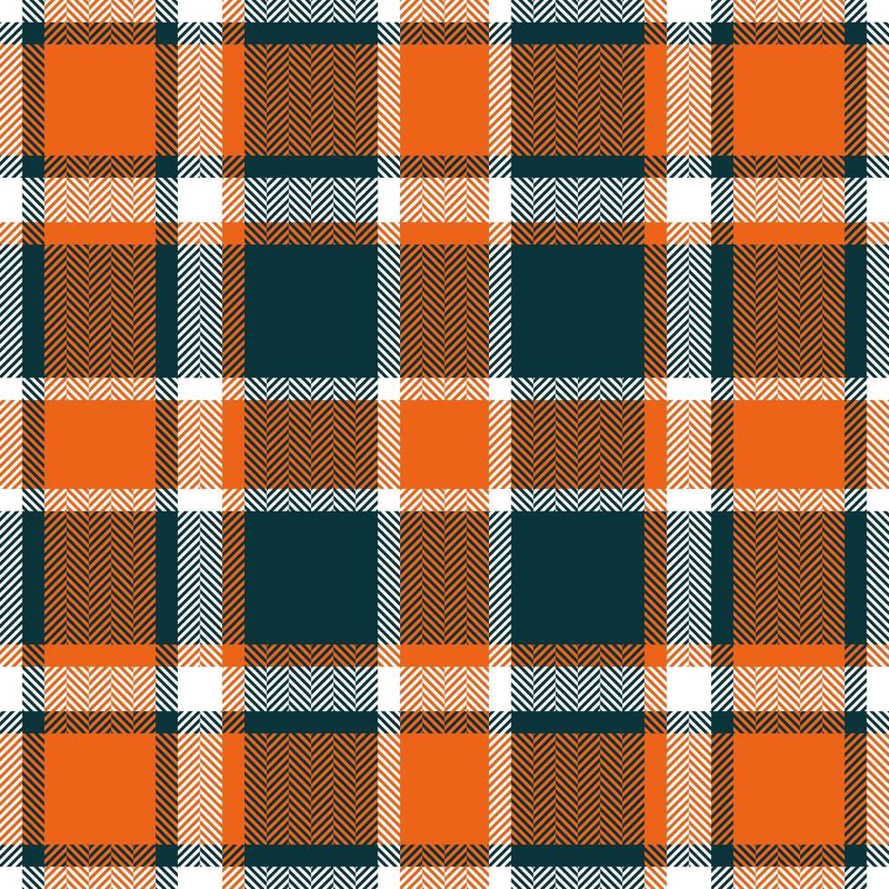 plaid controleren patroon in oranje en rood kleuren. naadloos kleding stof textuur. Schotse ruit textiel afdrukken. vector