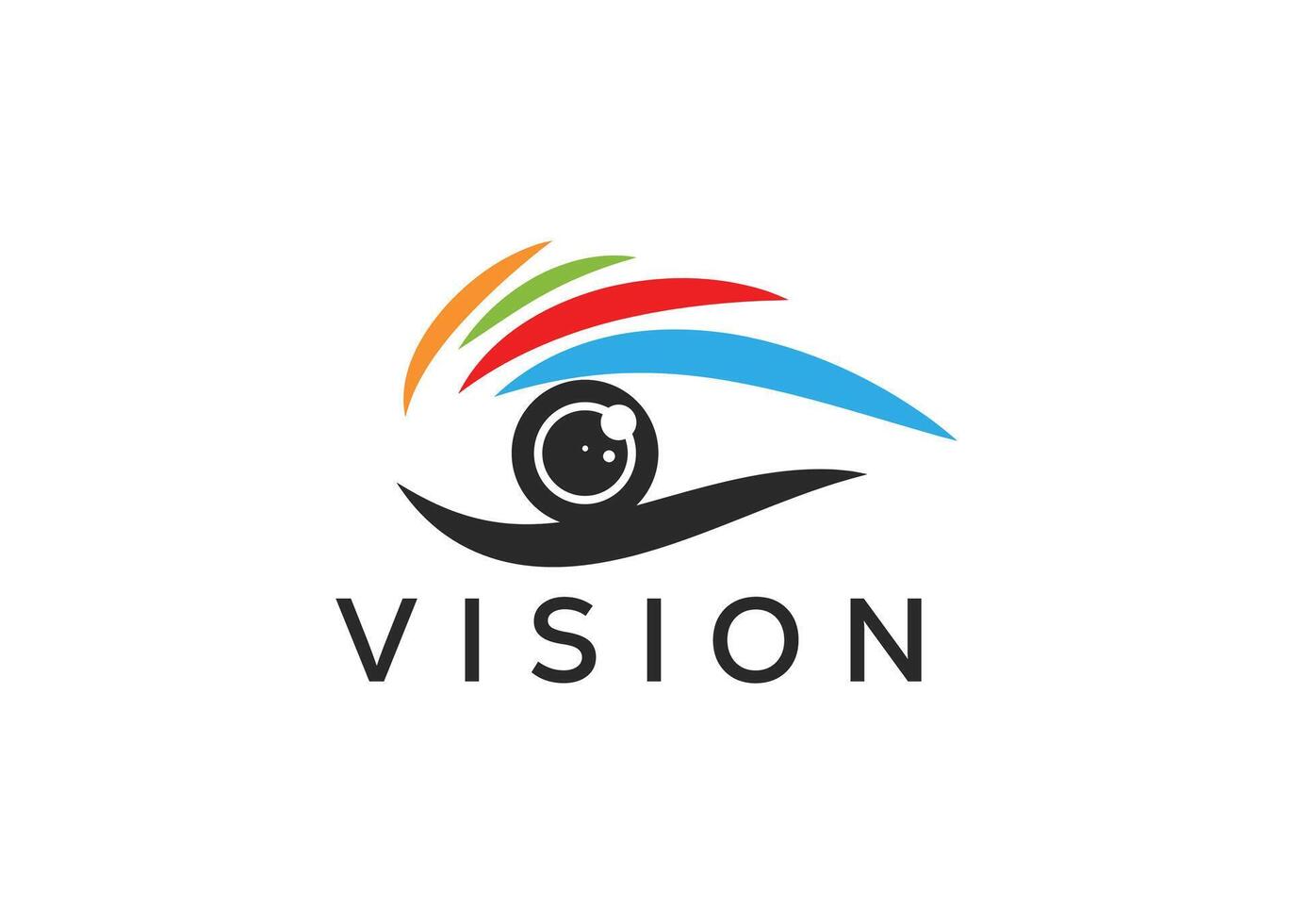 minimalistische visie oog logo ontwerp vector sjabloon. modern oog logo. minimalistische stijl oog logo