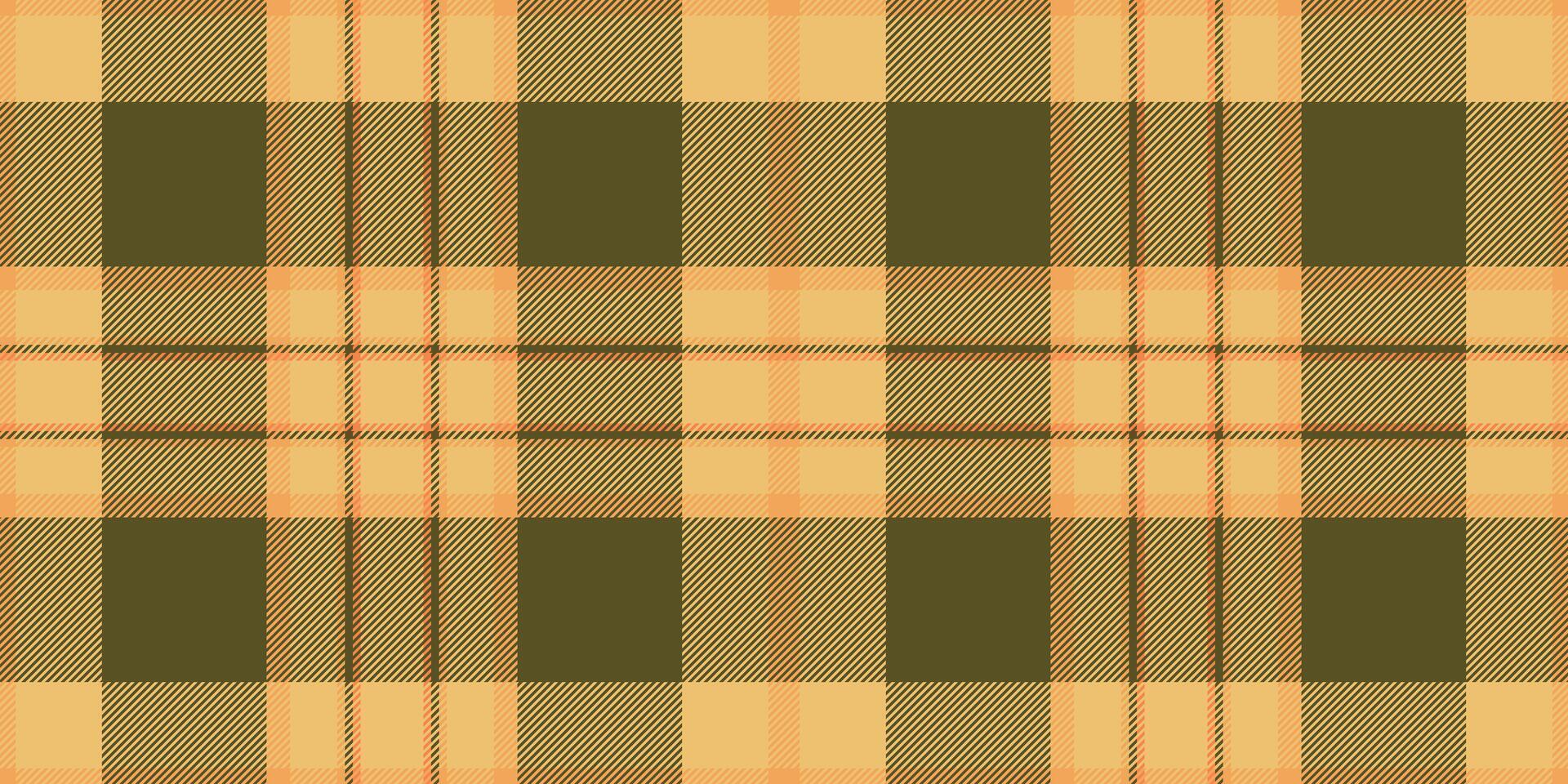 populair Schotse ruit structuur vector, ruw textiel naadloos controleren. zakdoek plaid kleding stof patroon achtergrond in amber en geel kleuren. vector