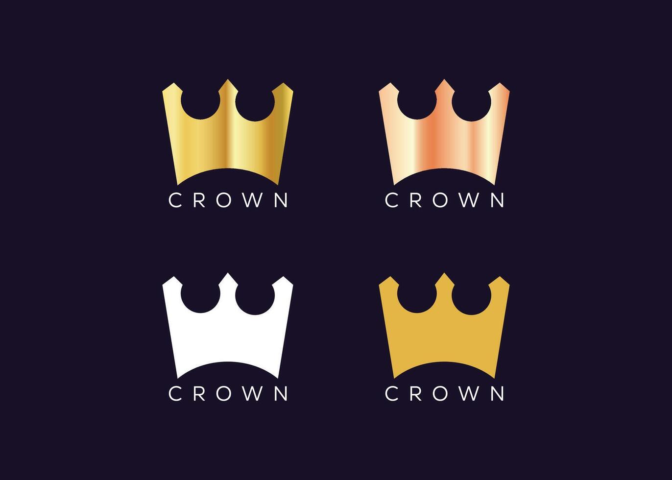 minimalistische goud kroon logo ontwerp vector sjabloon. luxe koningen kroon logo ontwerp