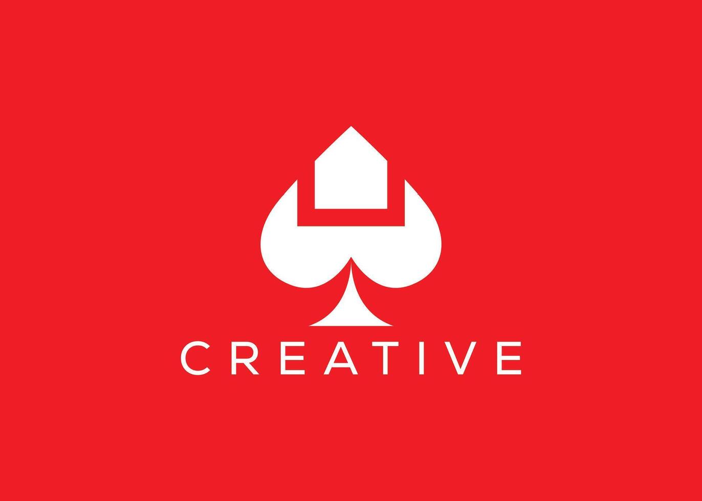 creatief en minimaal aas huis logo vector sjabloon. abstract aas huis logo