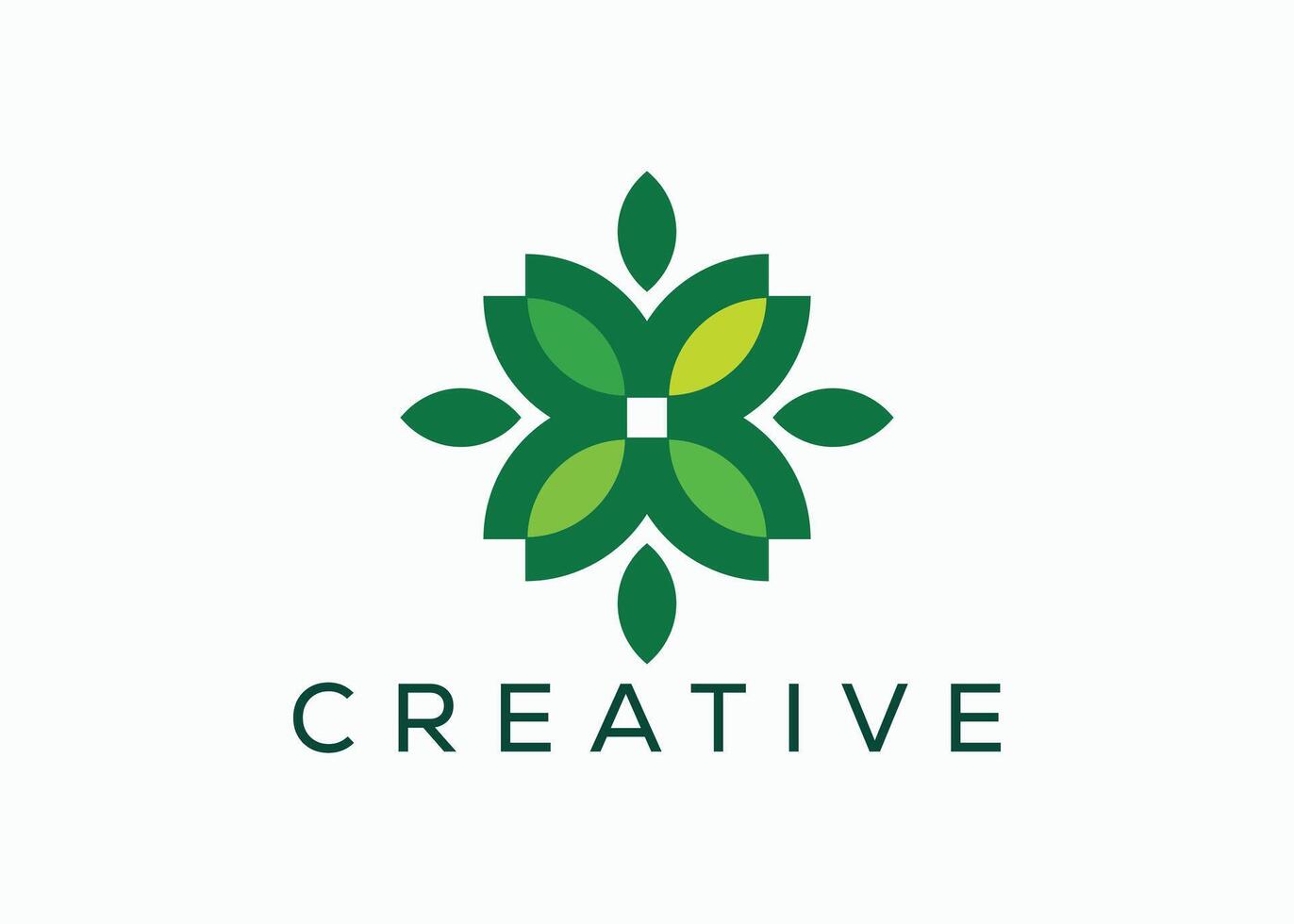 creatief en minimaal abstract blad logo vector sjabloon. groen blad logo