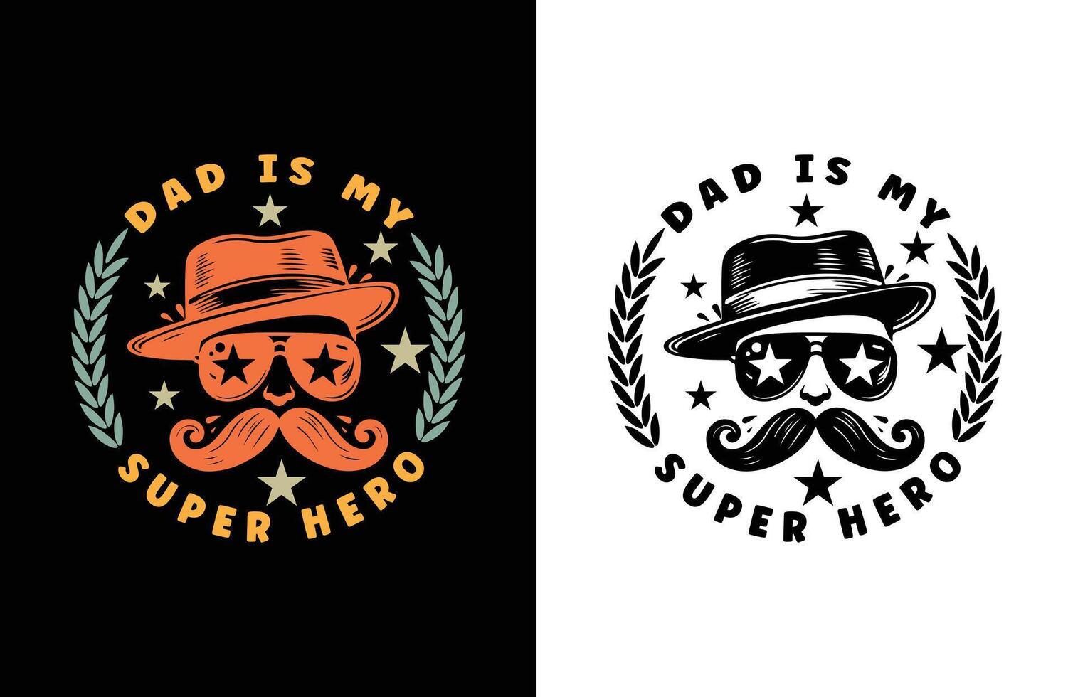 vader is mijn super held Op maat typografie t-shirt ontwerp met vector. vector