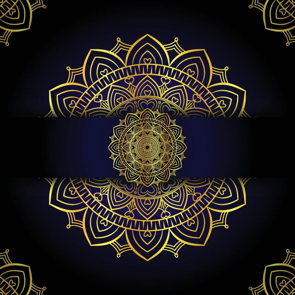 sier- luxe mandala achtergrond met gouden arabesk patroon vector illustratie ontwerp.