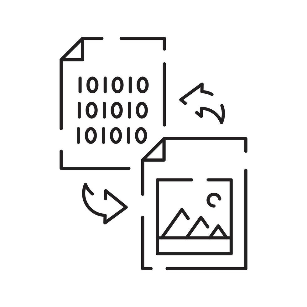 icoon lijn nft vector digitaal teken.