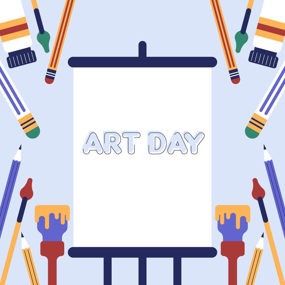 vlak kleurrijk wereld kunst dag illustratie achtergrond vector