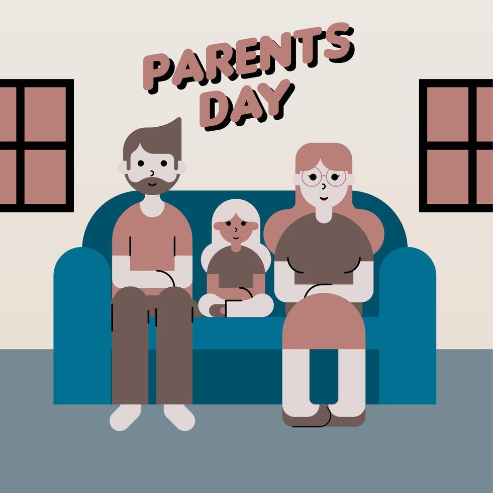 gelukkig ouders dag illustratie achtergrond vector