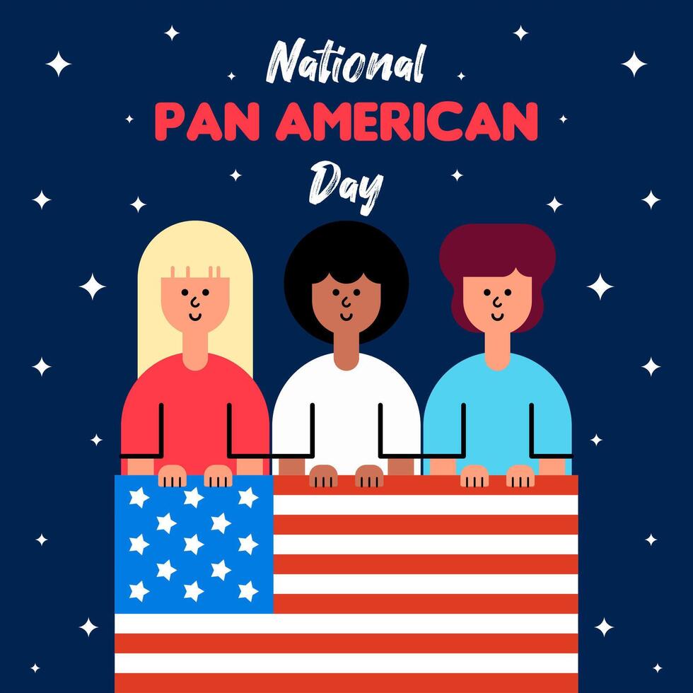 pan Amerikaans dag illustratie achtergrond vector