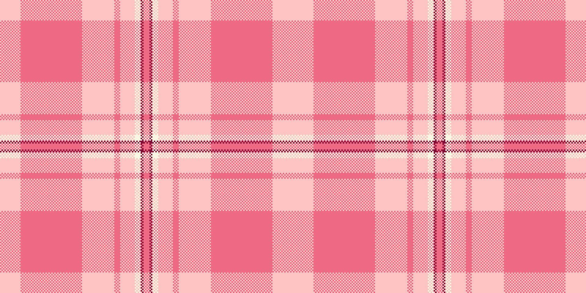 zakdoek textiel vector controleren, winter Schotse ruit structuur plaid. post achtergrond patroon kleding stof naadloos in rood en licht kleuren.