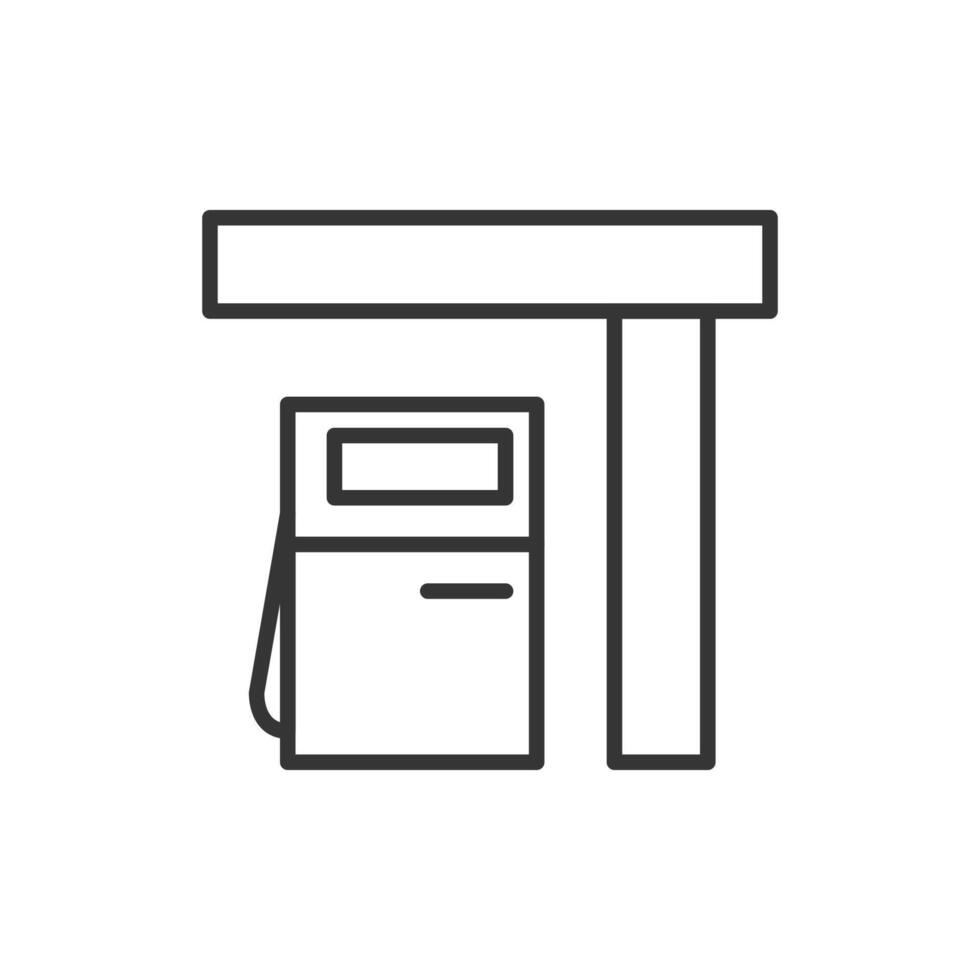 gas- station schets icoon pixel perfect voor website of mobiel app vector