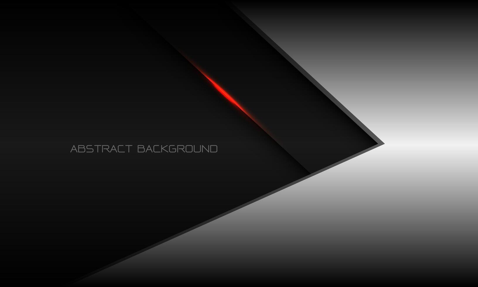 abstract zilver zwart metalen schaduw rood licht pijl richting meetkundig luxe ontwerp modern futuristische technologie achtergrond vector