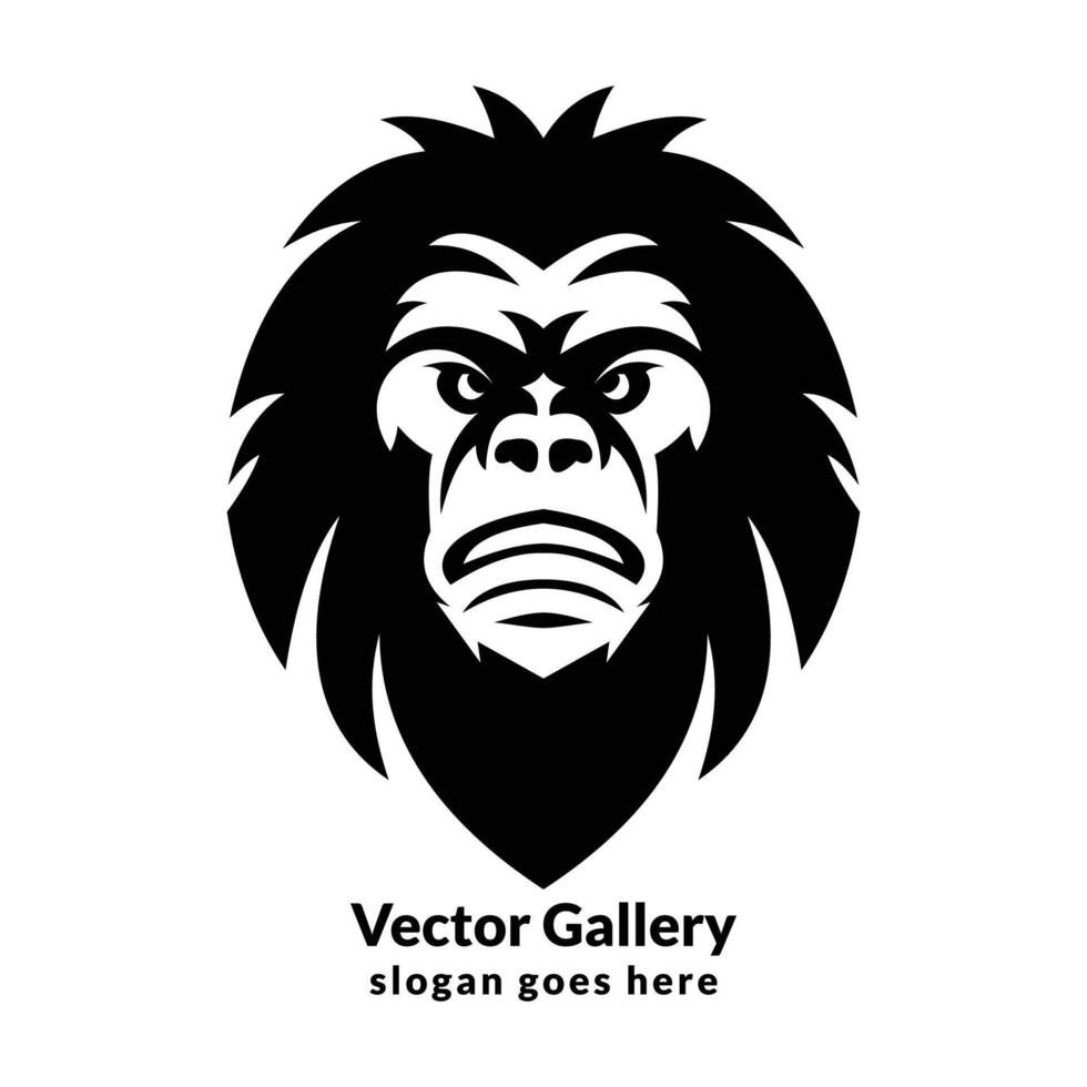 gorilla hoofd ontwerp vector