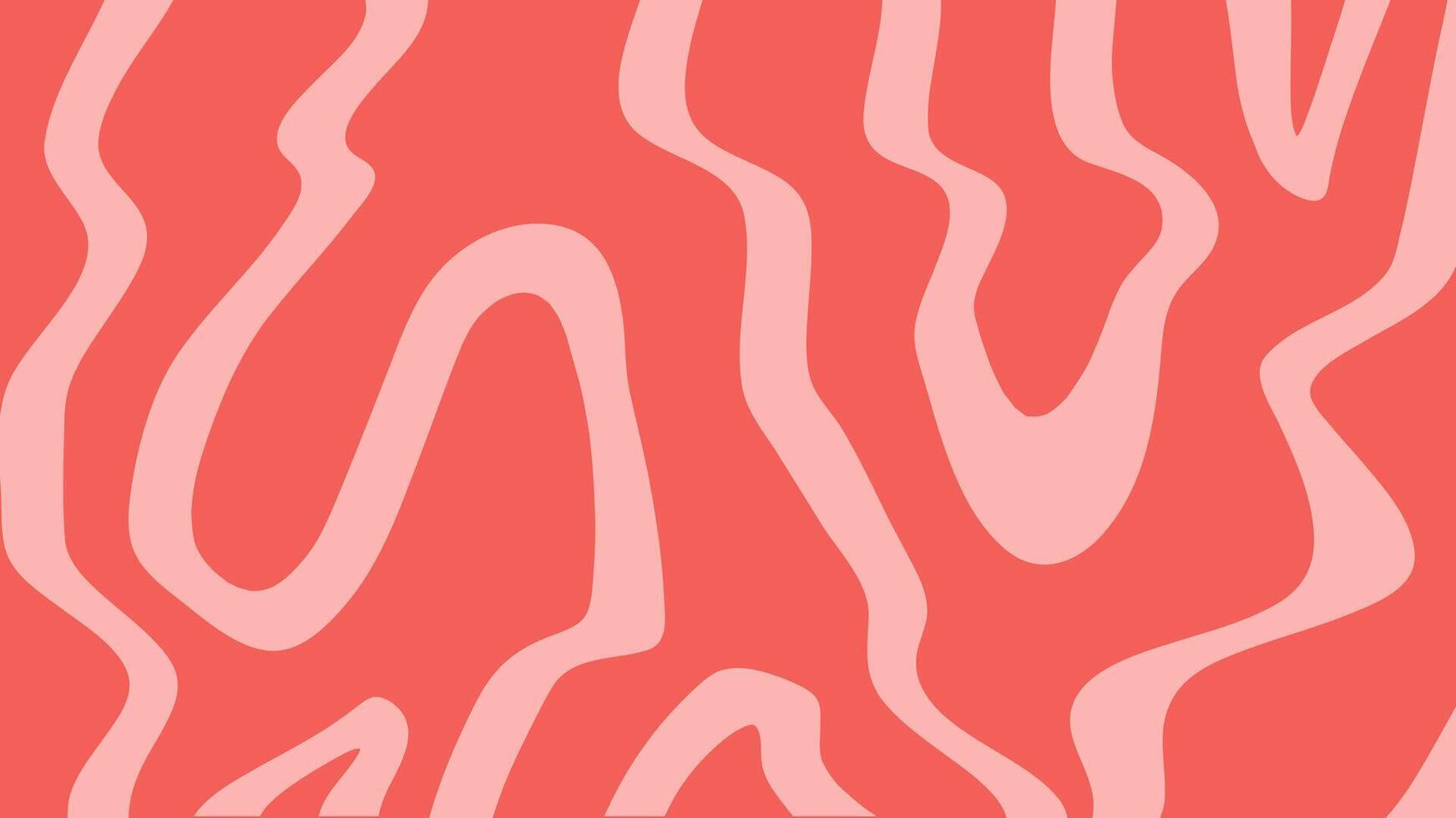 abstract roze golvend vorm patroon Aan rood achtergrond. vector illustratie