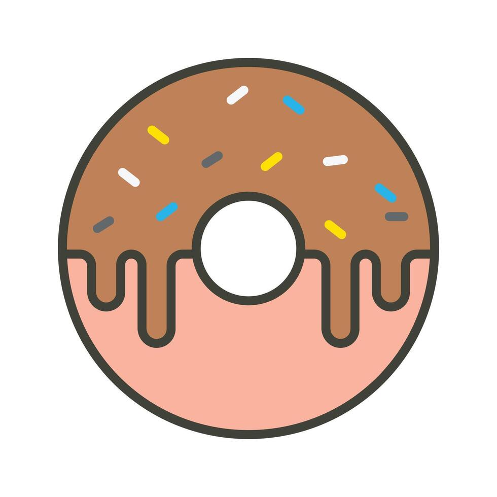 uniek icoon van donut in modern stijl, vector van banketbakkerij item