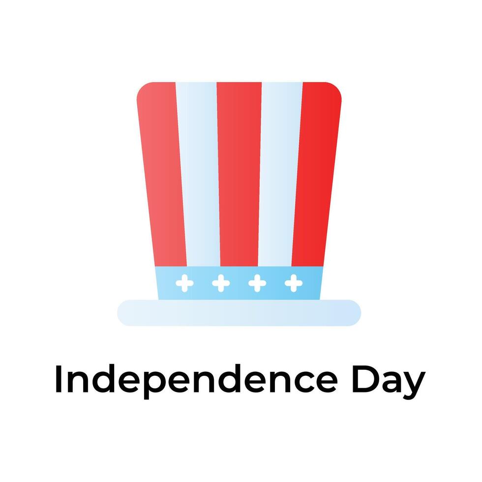krijgen uw houden Aan deze creatief Amerika onafhankelijkheid dag icoon, bewerkbare ontwerp vector