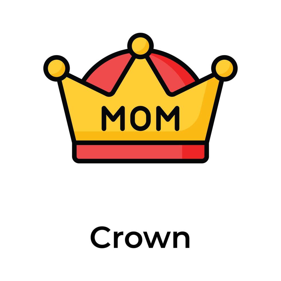 een moeder dag kroon vector ontwerp, geïsoleerd Aan wit achtergrond