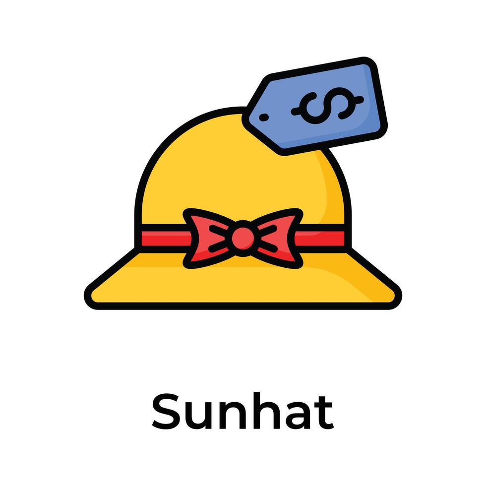 downloaden deze premie icoon van zon hoed, bewerkbare vector