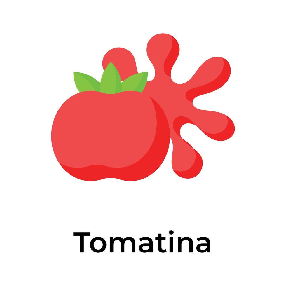 creatief icoon ontwerp voor Spaans la tomatina, tomaat festival vector