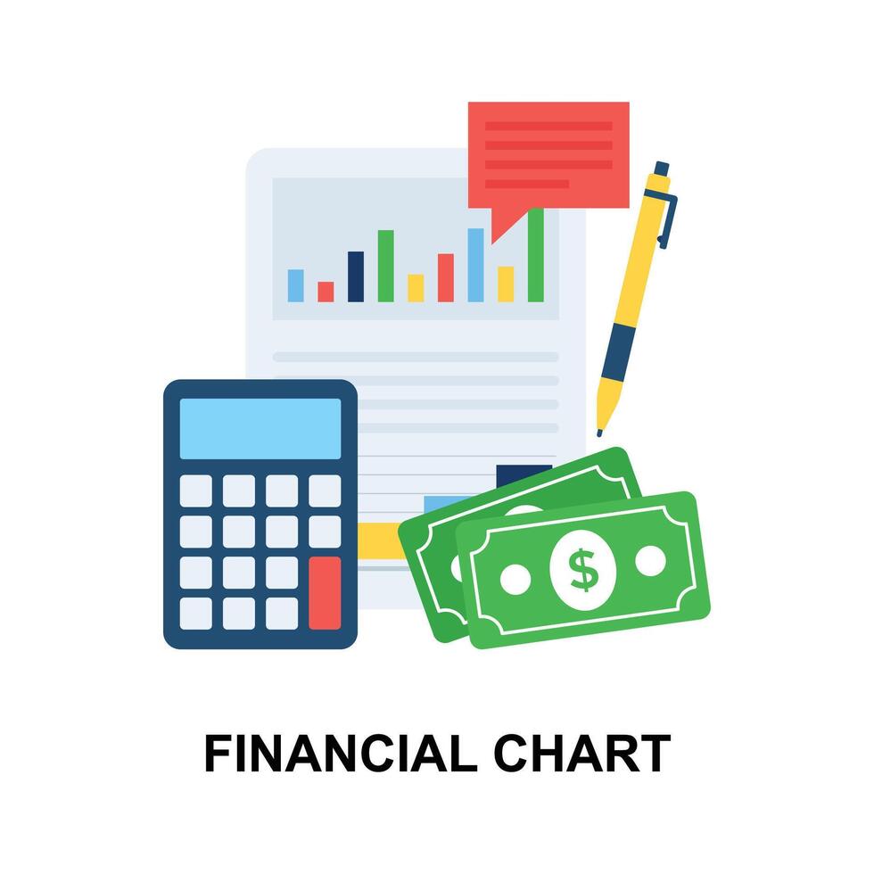 bedrijf accounting concept vector in modern vlak stijl, omhoog voor premie gebruik