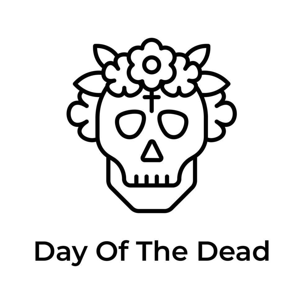 een verbazingwekkend dag van de dood icoon in bewerkbare stijl, geïsoleerd Aan wit achtergrond vector