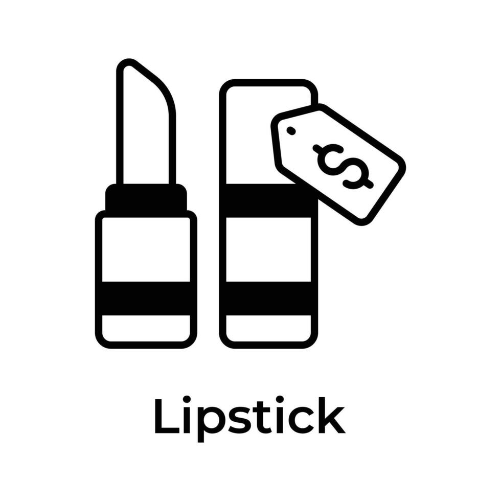 krijgen houden Aan deze bewerkbare icoon van lippenstift, bedenken medeplichtig vector