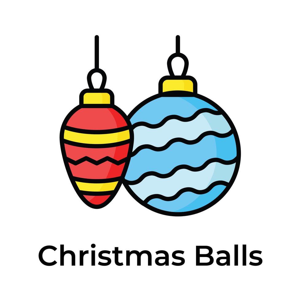 Kerstmis ornamenten, Kerstmis ballen vector ontwerp, klaar naar gebruik icoon