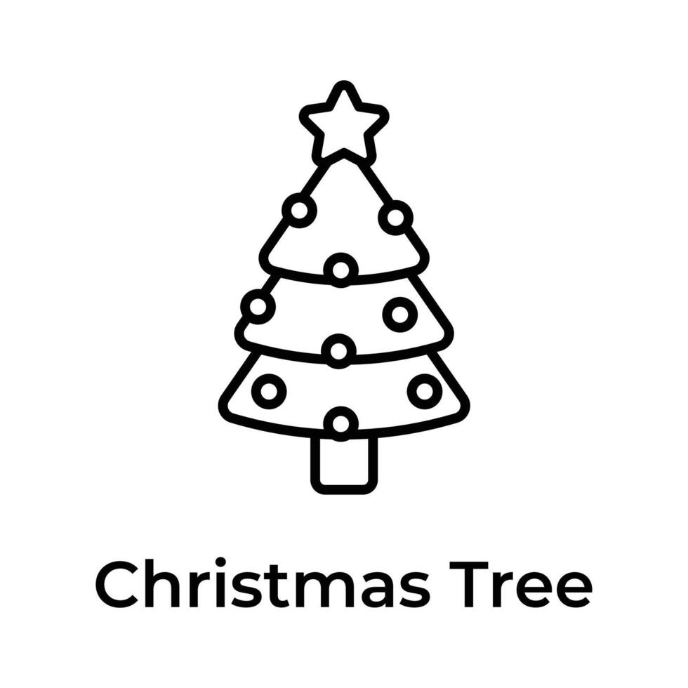 hebben een kijken Bij deze creatief en mooi icoon van Kerstmis boom, omhoog voor premie gebruik vector