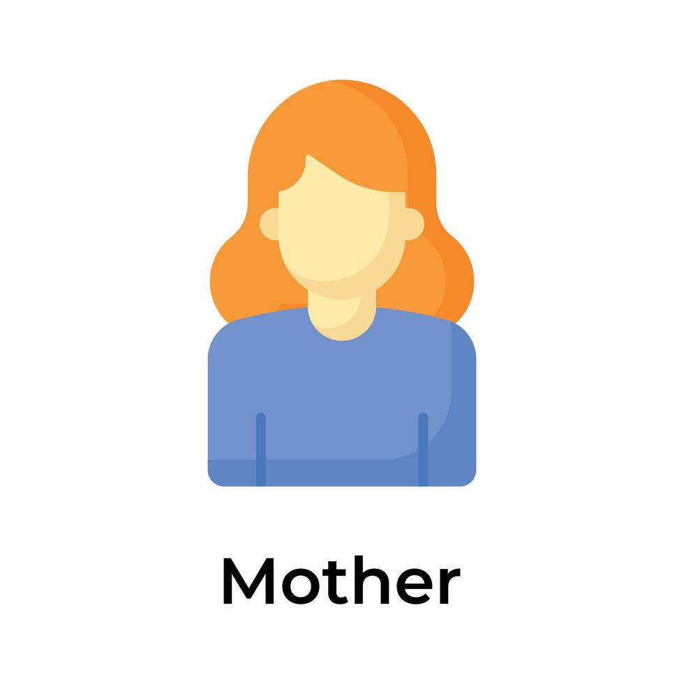 grijp deze uniek icoon van moeder in modern vlak stijl vector