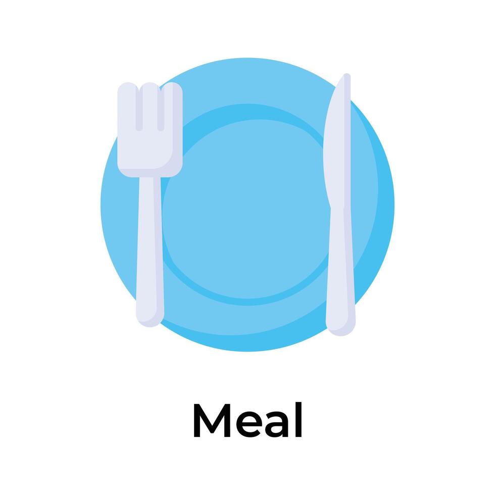 vork en mes met bord aanduiding maaltijd vector ontwerp