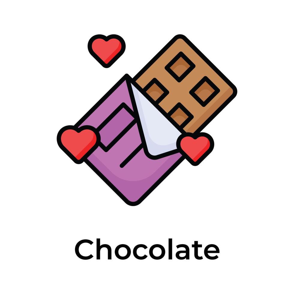 lekker chocola, een verbazingwekkend icoon van chocola in bewerkbare stijl vector