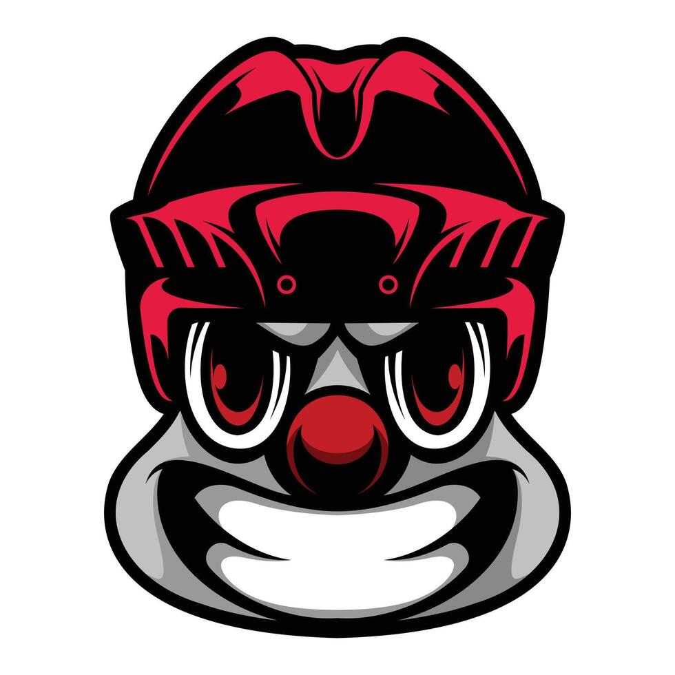 clown hockey helm vector