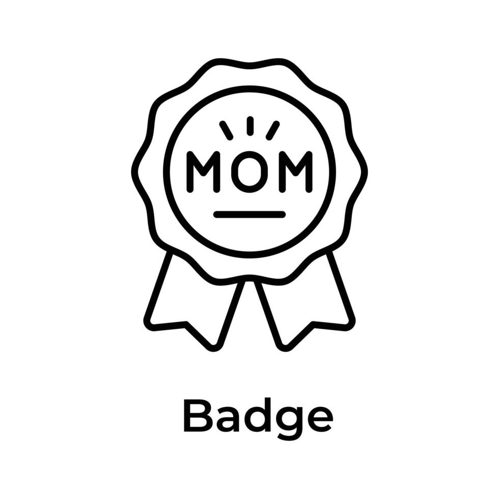 het beste mam prijs vector ontwerp, moeders dag insigne icoon