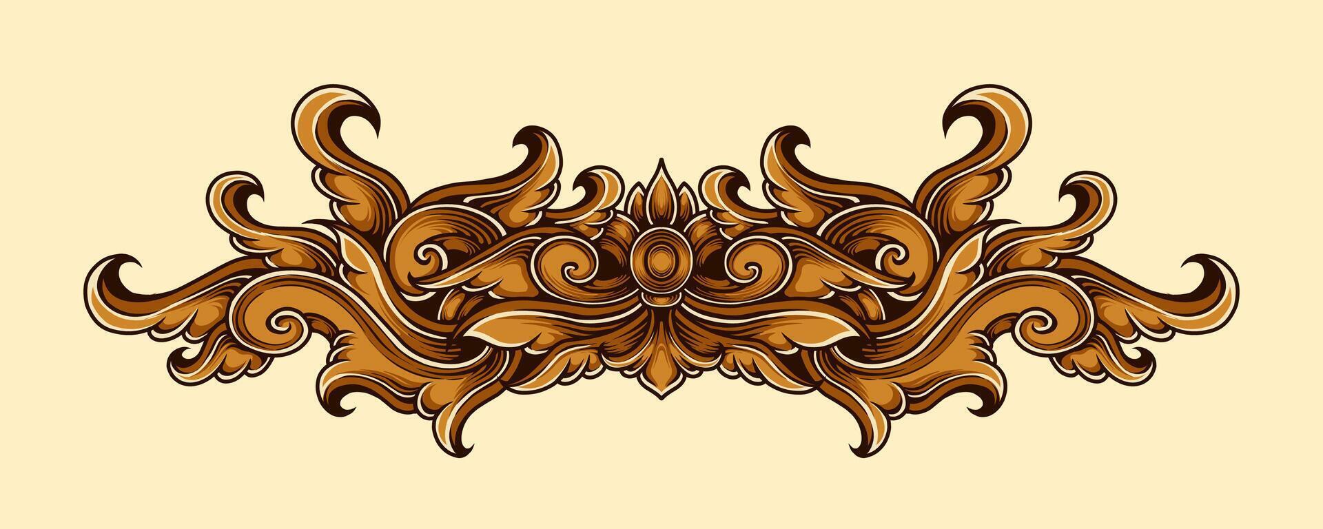 klassiek ornament ontwerp gravure vector