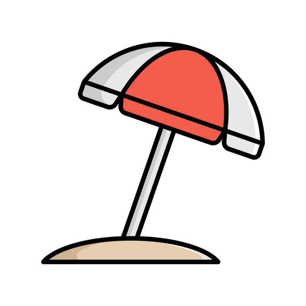 strand paraplu icoon vector ontwerp sjabloon in wit achtergrond