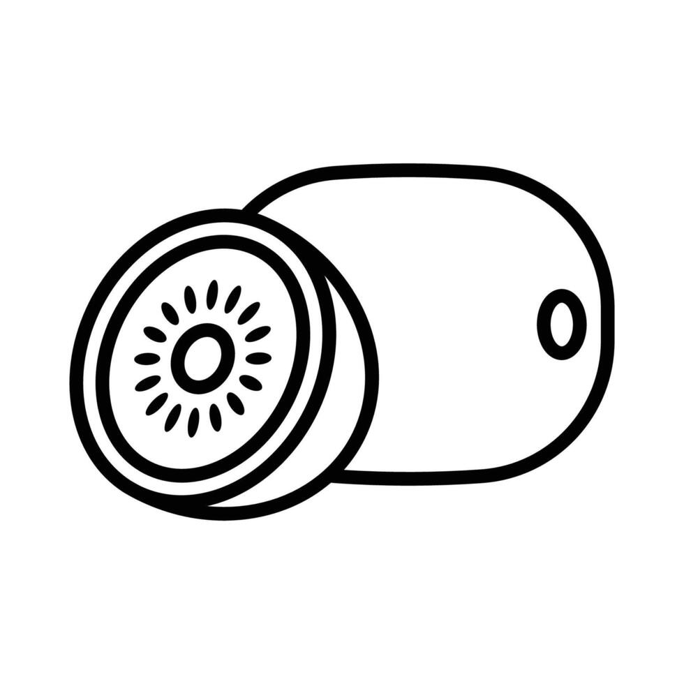 kiwi fruit icoon vector ontwerp sjabloon in wit achtergrond