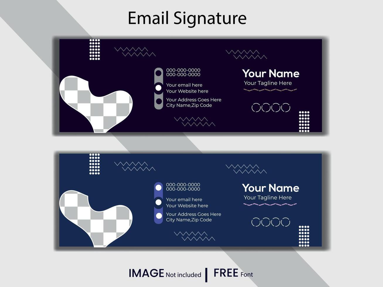 zakelijke bedrijf professioneel modern e-mail handtekening sjabloon of e-mail footer en persoonlijk sociaal media Hoes sjabloon ontwerp creatief lay-out vector