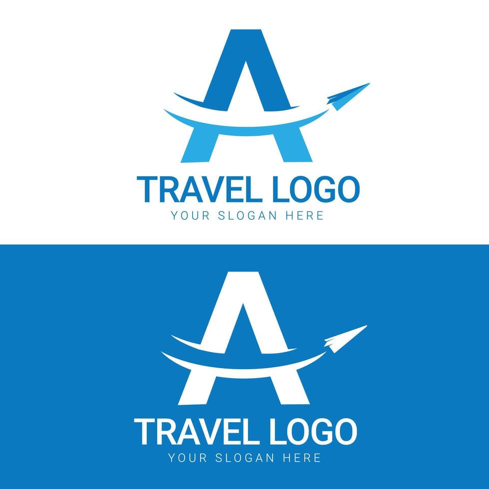 modern brief een reizen logo ontwerp vector