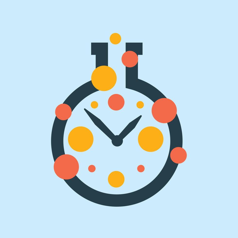tijd klok vector logo sjabloon ontwerp.