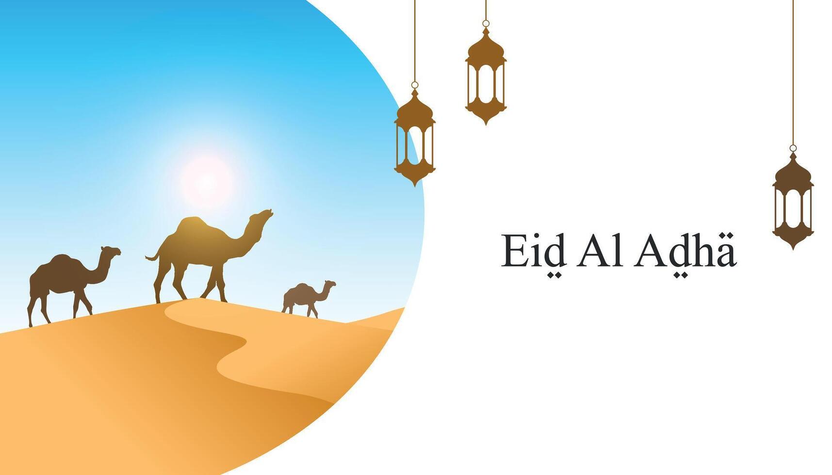 illustratie vector grafisch van eid al adha perfect voor achtergrond ontwerp