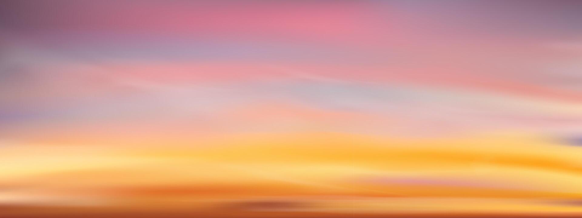 zonsondergang lucht achtergrond, zonsopgang wolk oranje, geel, roze in ochtend- zomer, vector zonnig herfst, natuur landschap veld- in avond.winter zonlicht, tekenfilm illustratie horizon voorjaar zonsondergang door zee strand