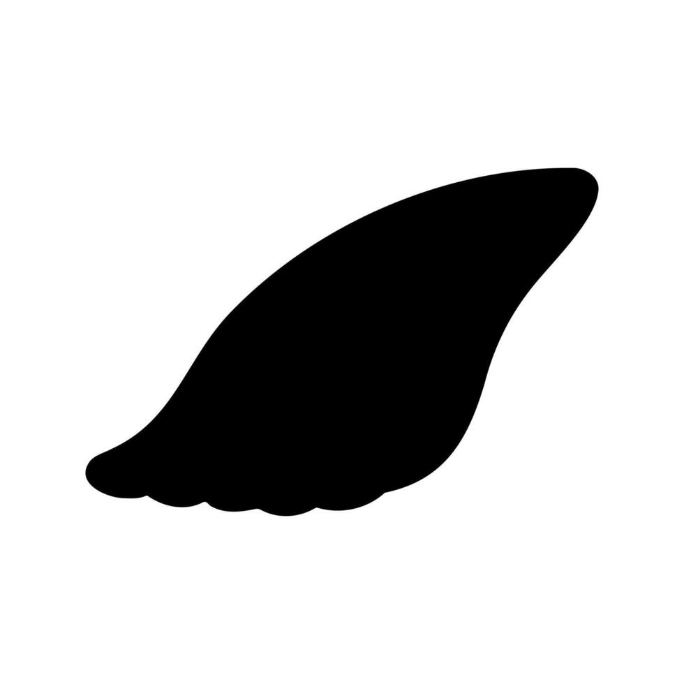 vector single zeeschelp silhouet. hand- getrokken tekening illustraties