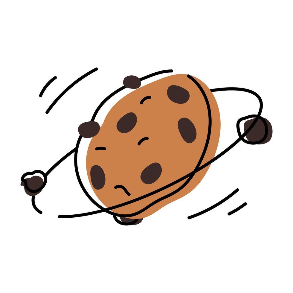 hand- getrokken koekjes icoon vector