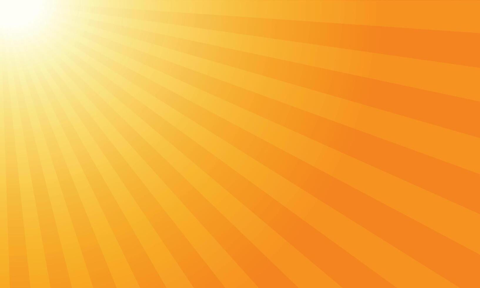 oranje zonnestraal achtergrond. zomer radiaal stralen achtergrond patroon vector