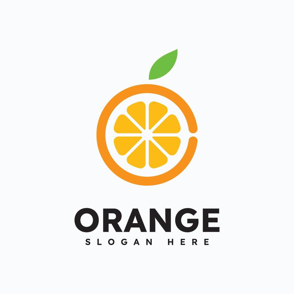 oranje logo ontwerp symbool. vector illustratie