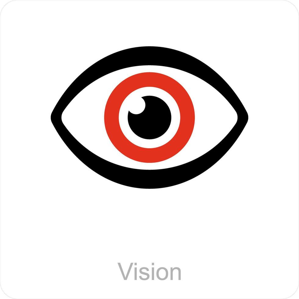 visie en oog icoon concept vector